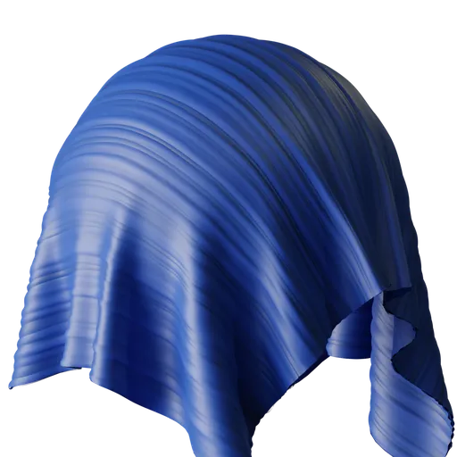 Blue curtain fabric