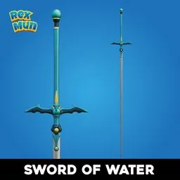 "Umi Riuuzaki - Marina Sword: A detailed military sci-fi 3D model for Blender 3D. This anime-style sword features a sword on top of it, with an ocean specular effect and EZ Water. Created by Bedwyr Williams, it is suitable for kids, security purposes, and even mobile game development. Get a close-up view from the official store photo, with front, back, and side views available. Also featured on IGN."

Note: Alt text should be concise and typically limited to a maximum of 125 characters. While it's challenging to include all the information in just a few sentences, the provided alt text aims to incorporate the important keywords and a brief description of the model.