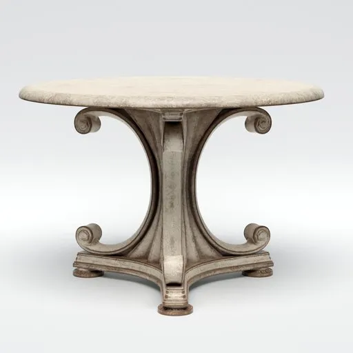 Highly detailed Classic Table 3D model with aged textures, ideal for Blender 3D projects and realistic architectural visualizations.