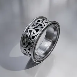 Detailed 3D model of a Trinity knot ring, polished finish, perfect for Blender rendering and jewelry design visualizations.