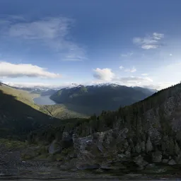 Aerial Mountain Landscape