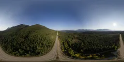 Sunny Morning Aerial Mountains