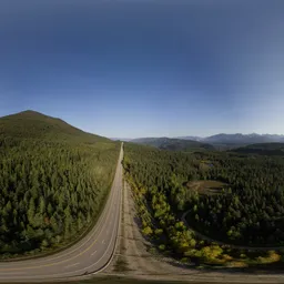 Sunny Morning Aerial Mountains