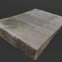 Photorealistic textured 3D wood model with baked maps for Blender rendering.