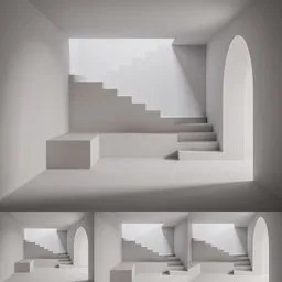 Staircase in white room II