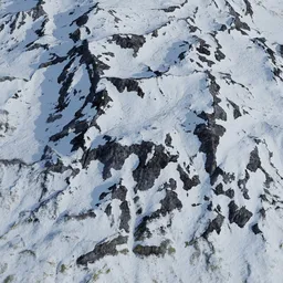Rocky Snow Mountain Terrain