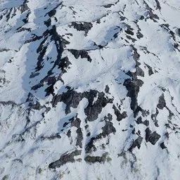 Rocky Snow Mountain Terrain
