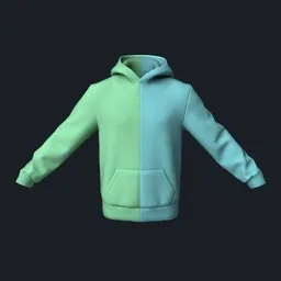 Split Half-and-Half Hoodie