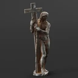 statue of Iron Risen Christ