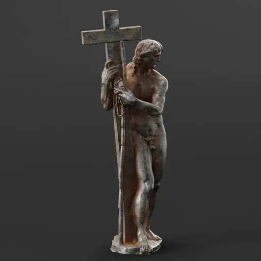 statue of Iron Risen Christ