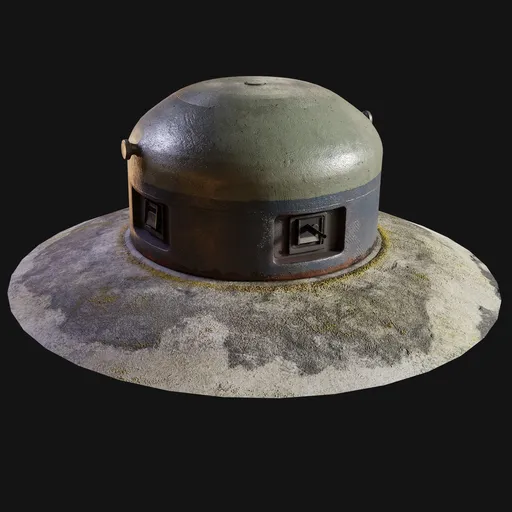 WW2 French Maginot Cloche Bunker Blue