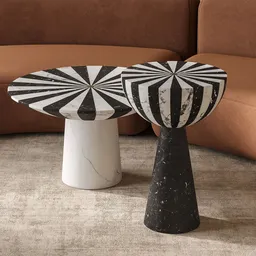 Nova White And Black Marble Coffee Table