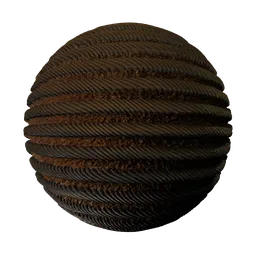 Brown Coiled Rope Material