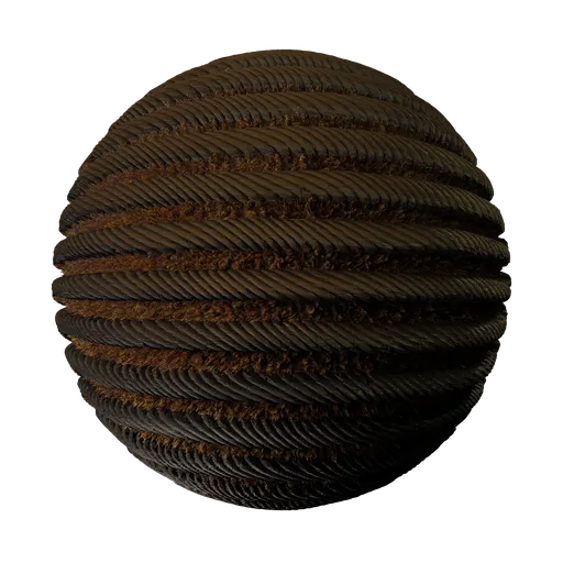 Brown Coiled Rope Material