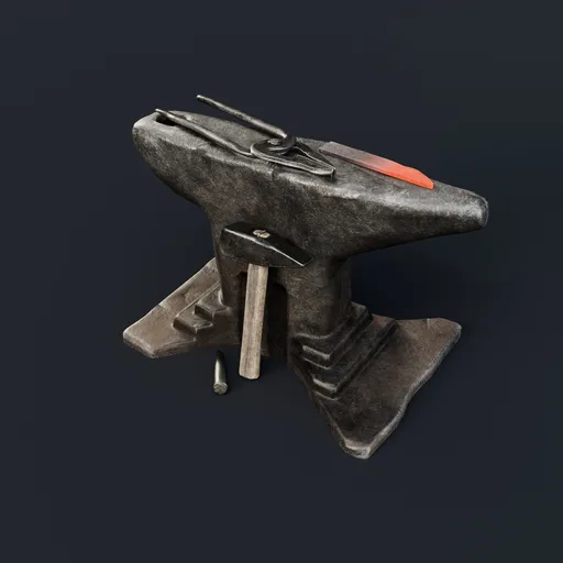 Anvil with tools
