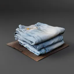 Folded Jeans Stack