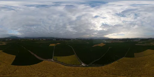 Cloudy, overcast, rice paddies HDR