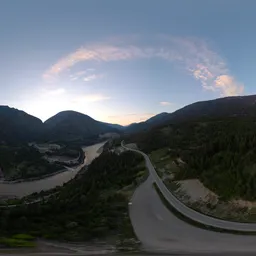 Aerial Landscape at Twilight