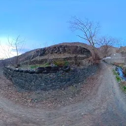 Rustic Mountain Track Stone Riverbed