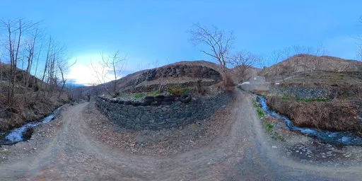 Rustic Mountain Track Stone Riverbed