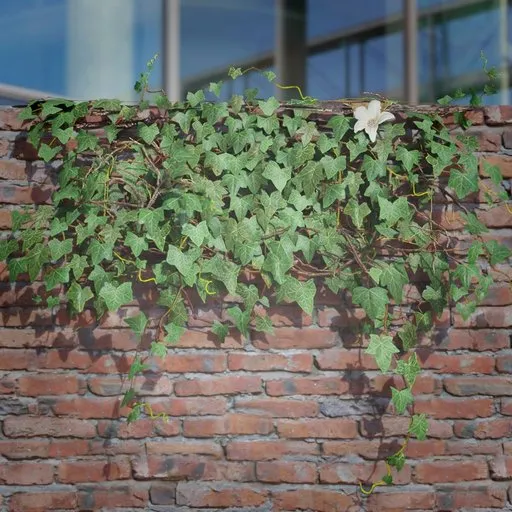 Realistic 3D ivy model with high-quality textures for Blender suitable for game environments and virtual landscapes.