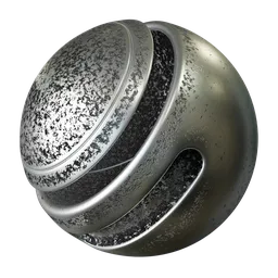 High-quality old silver PBR material texture for 3D modeling in Blender, ideal for creating vintage jewelry or artifact surfaces.