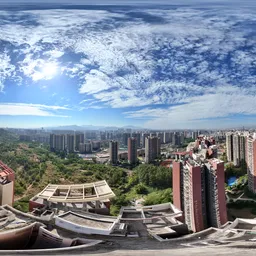 Bluesky clouds building