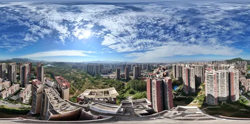 Bluesky clouds building