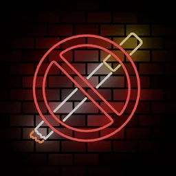 Large No Smoking Neon Sign