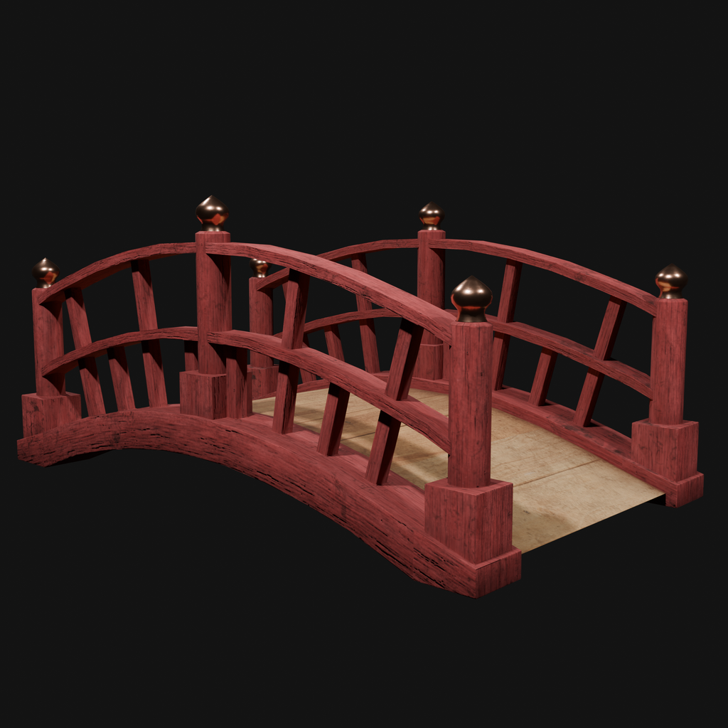 Japanese style bridge | Exterior Elements models | BlenderKit