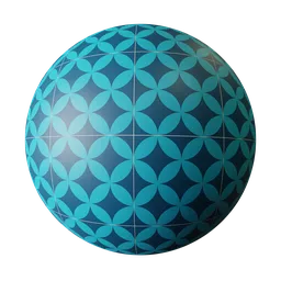 High-quality blue ceramic PBR texture for 3D models in Blender, complete with detailed 2K and 4K textures for close-up renders.