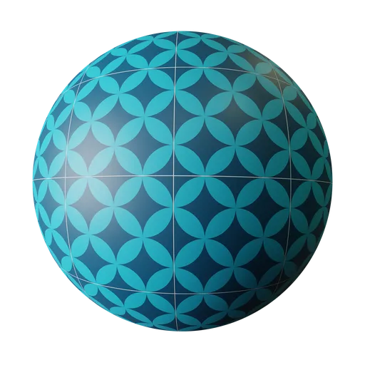 High-quality blue ceramic PBR texture for 3D models in Blender, complete with detailed 2K and 4K textures for close-up renders.