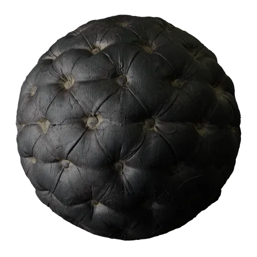 Sofa cusion leather rough black