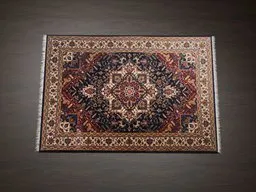 Detailed Persian-style carpet 3D model optimized for Blender, showcasing intricate patterns and texture.