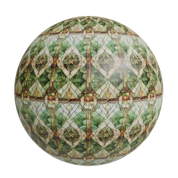 Floral stained glass window