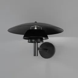 Detailed Blender 3D model showcasing elegant minimalist design of a wall-mounted lamp.