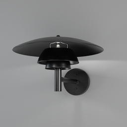 "Caprese Sconce by Noir - a sleek black wall light with natural and classic design. 3D model created in Blender 3D software."
