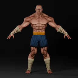 Stylized Mascular (Boxing Suit)- Rigged