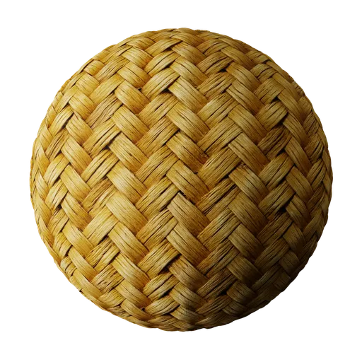High-resolution weaving reed texture for 3D modeling in Blender, suitable for realistic wood material rendering in PBR workflows.