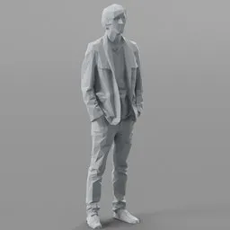 Lowpoly Male Standing