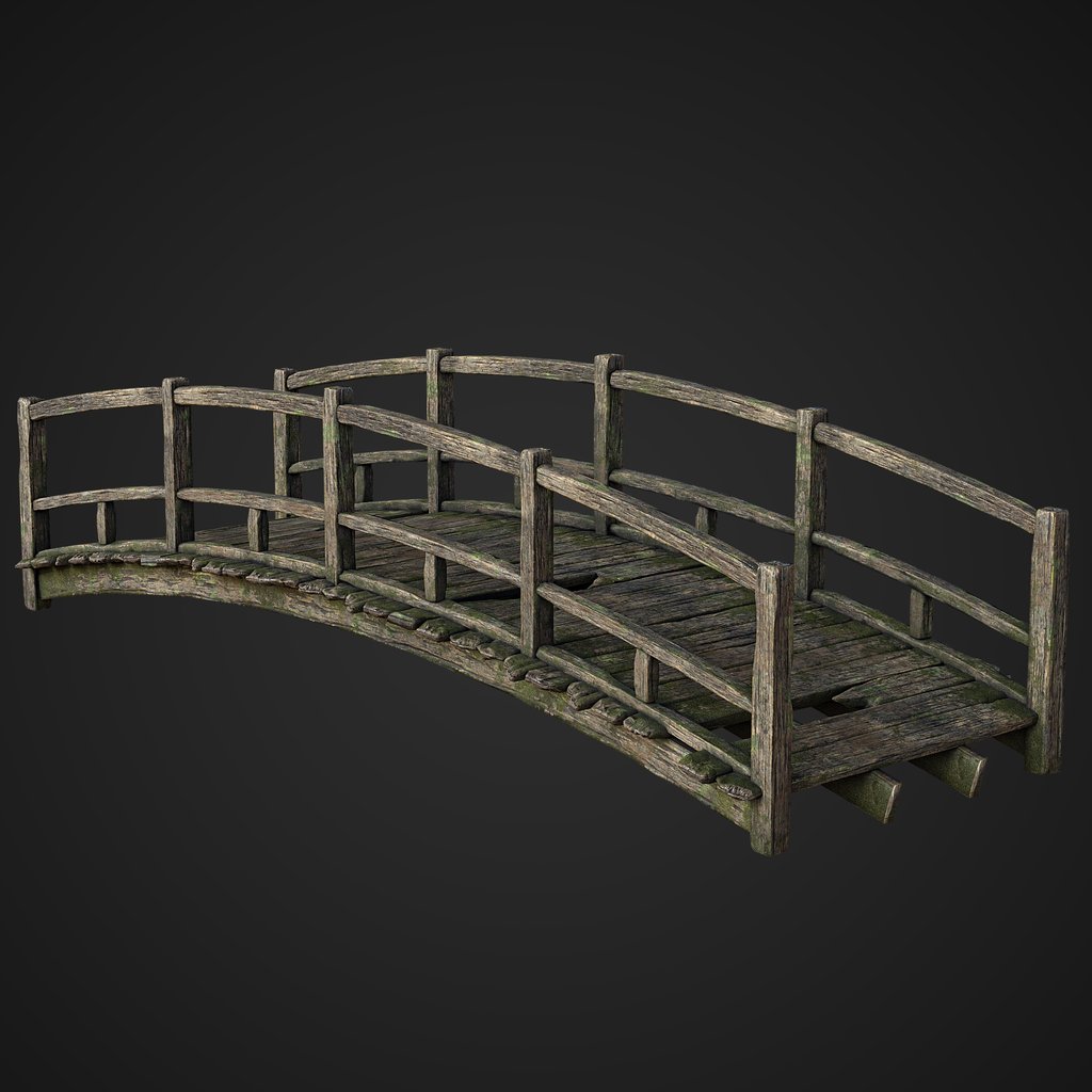 Japanse old bridge | Urban Environment models | BlenderKit