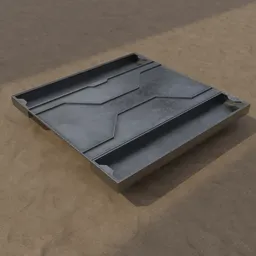 Sci-Fi Straight Grate Panel