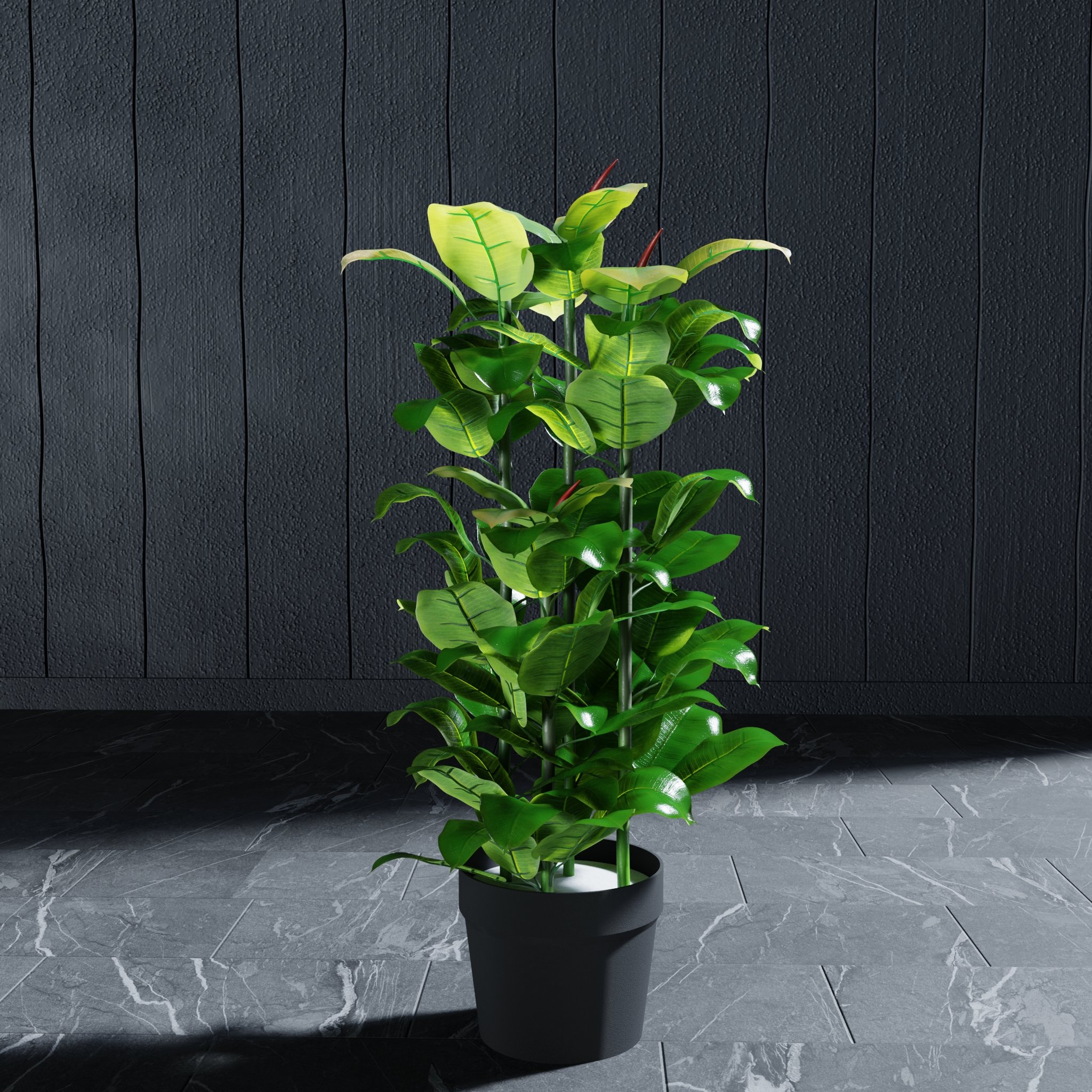 Artificial plant mini Fig tree 75 cm | Trees models | BlenderKit