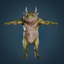 Fantasy frog Rigged