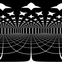 Futuristic Star Grid Hall HDRI