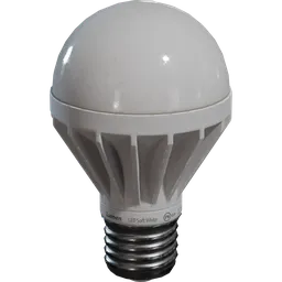 Realistic LED lightbulb 3D model for Blender, detailed texturing, suitable for wall-light rendering.