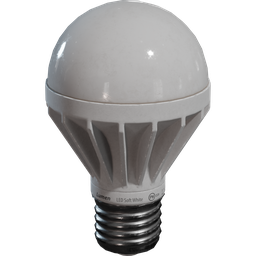 Realistic LED lightbulb 3D model for Blender, detailed texturing, suitable for wall-light rendering.