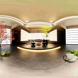 Panel Lighting Japanese Tea Room