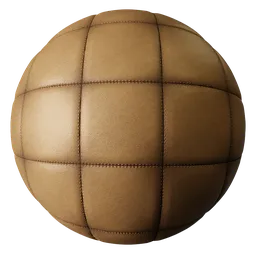 Square Stitch Leather Tan