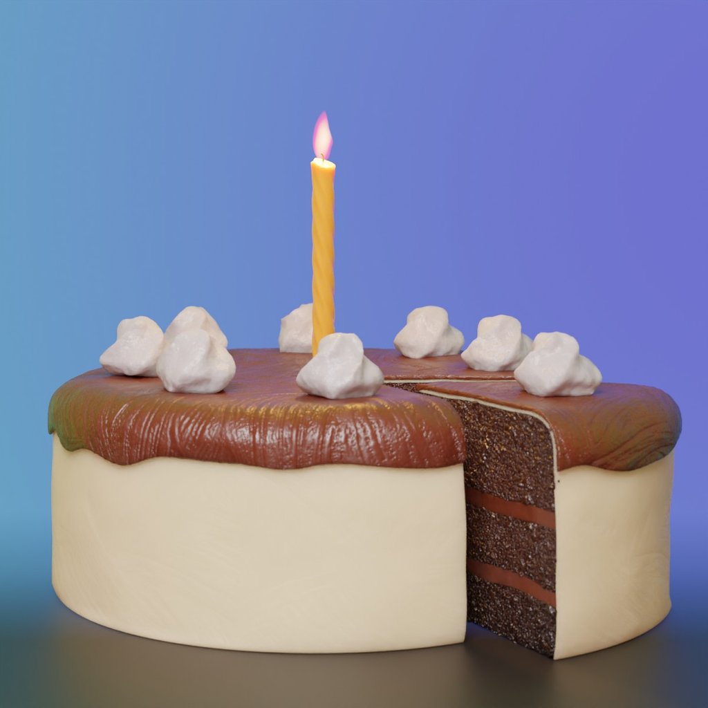 BlenderKit Download the FREE Birthday cake model